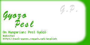 gyozo pesl business card